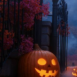 1080x1920 autumn pumpkin wallpaper