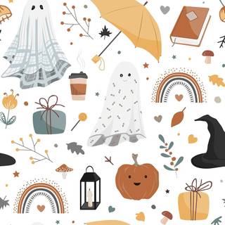 Decorated Halloween wallpaper