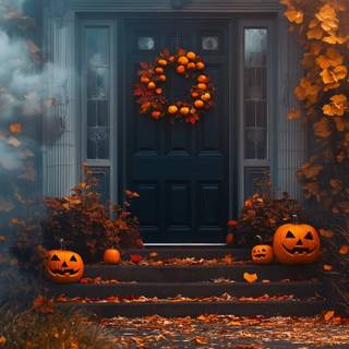 Decorated Halloween wallpaper