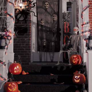 Decorated Halloween wallpaper