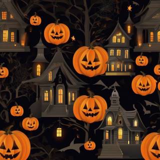 Decorated Halloween wallpaper