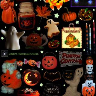 Decorated Halloween wallpaper