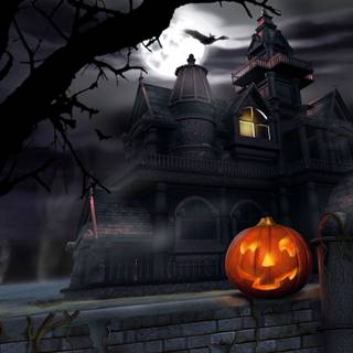 Decorated Halloween wallpaper