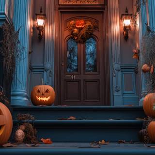 Decorated Halloween wallpaper