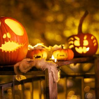 Decorated Halloween wallpaper