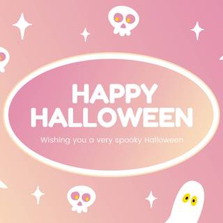 Happy Halloween pink wallpaper