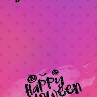 Happy Halloween pink wallpaper