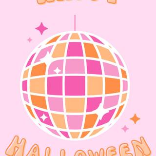Happy Halloween pink wallpaper