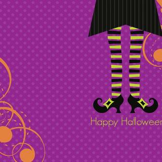 Happy Halloween pink wallpaper