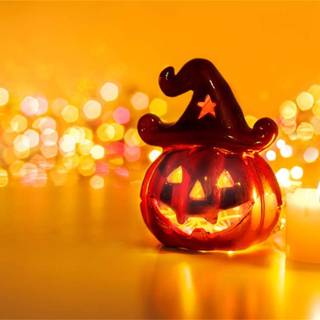 Halloween witches and candles wallpaper