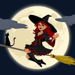 Halloween witches and candles wallpaper
