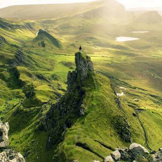 Scotland Highlands and Rolling Green Hills wallpaper