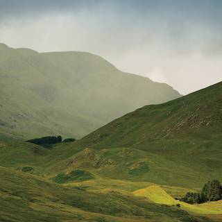 Scotland Highlands and Rolling Green Hills wallpaper