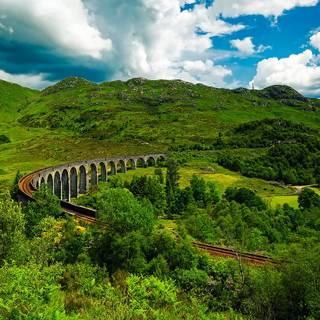 Scotland Highlands and Rolling Green Hills wallpaper