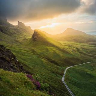 Scotland Highlands and Rolling Green Hills wallpaper