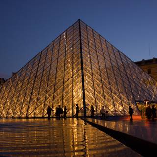 Paris France Louvre Pyramid wallpaper