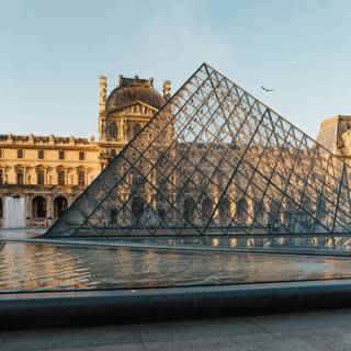 Paris France Louvre Pyramid wallpaper