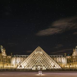 Paris France Louvre Pyramid wallpaper