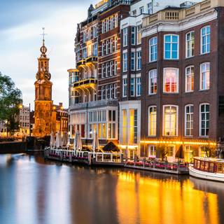 Amsterdam Netherlands tulips and canals wallpaper
