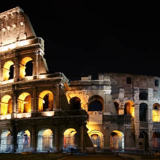 Rome Italy Colosseum at night wallpaper