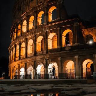Rome Italy Colosseum at night wallpaper