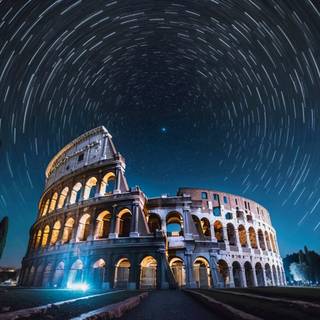 Rome Italy Colosseum at night wallpaper