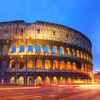 Rome Italy Colosseum at night wallpaper