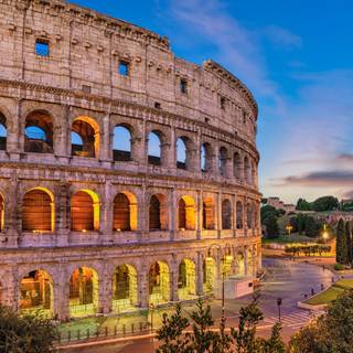 Rome Italy Colosseum at night wallpaper