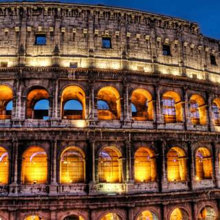 Rome Italy Colosseum at night wallpaper