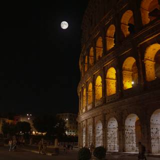 Rome Italy Colosseum at night wallpaper