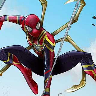 Superheroes cartoon drip desktop wallpaper