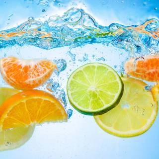 Citrus colors orange, lemon, lime wallpaper