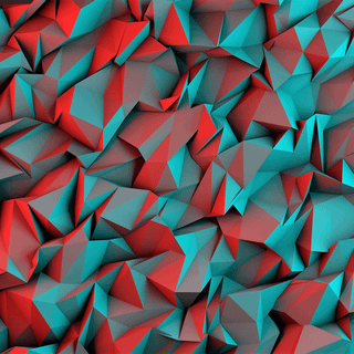 Turquoise and red wallpaper