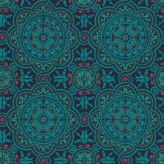 Turquoise and red wallpaper