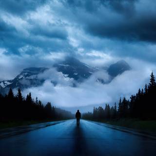 Alone street wallpaper