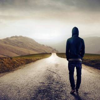 Alone street wallpaper