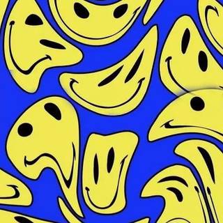 Trippy Smiley face wallpaper