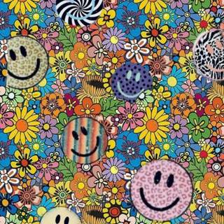 Trippy Smiley face wallpaper