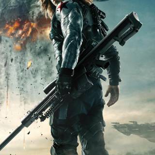 Winter Soldier logo iPhone wallpaper