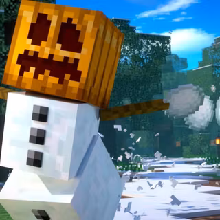 Desktop winter Minecraft wallpaper