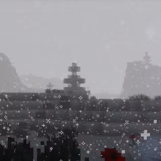 Desktop winter Minecraft wallpaper