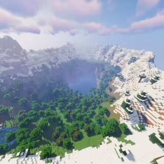 Minecraft winter 4k wallpaper