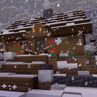 Minecraft winter 4k wallpaper