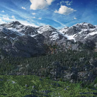 Minecraft winter 4k wallpaper