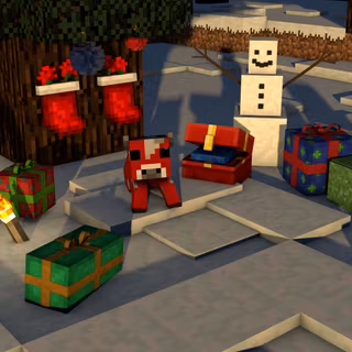 Minecraft winter 4k wallpaper