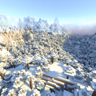 Minecraft winter 4k wallpaper