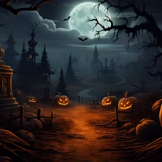 Cozy Halloween laptop wallpaper