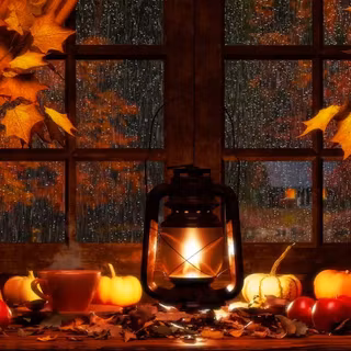 Cozy Halloween laptop wallpaper