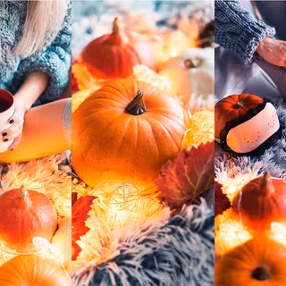Cozy Halloween laptop wallpaper