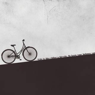 One-line bicycle wallpaper
